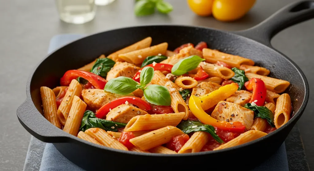 Healthy Turkey Pasta Skillet