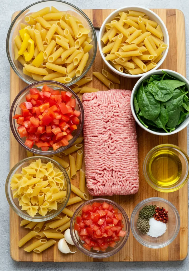 Healthy Turkey Pasta Skillet