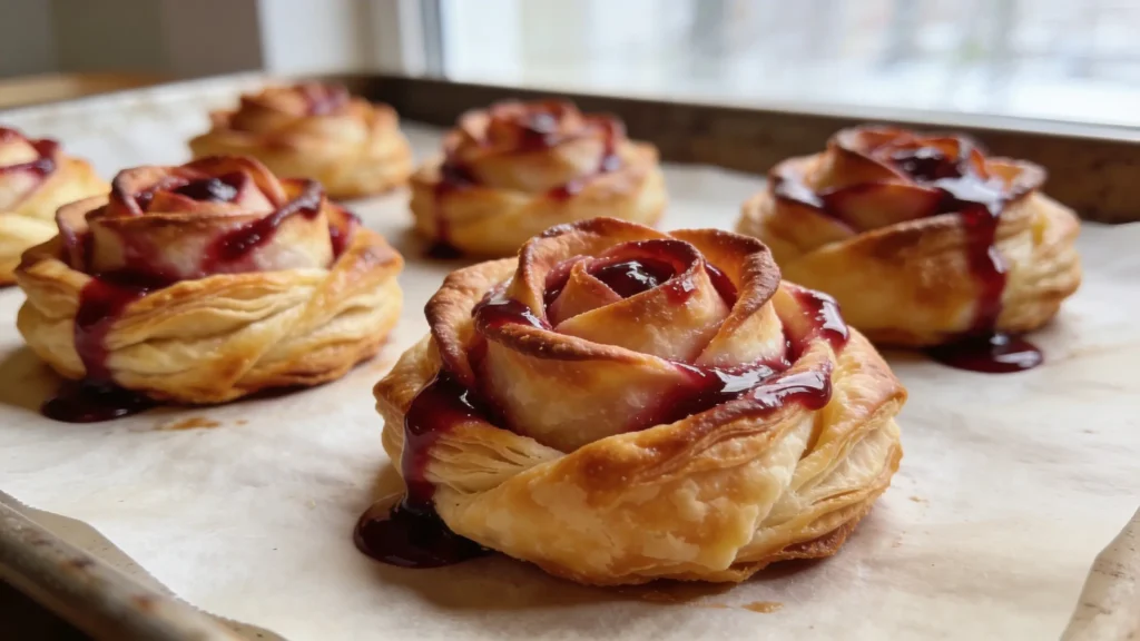 Beautiful Cherry Rose Turnovers on Instagram