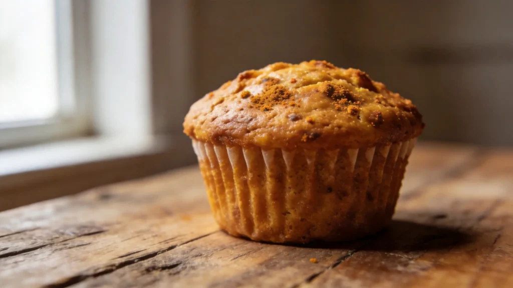 Moist keto pumpkin spice muffins on a cooling rack